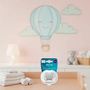 Chupeta Philips Avent Ultra Air 18+ Meses Cor Cinza e Verde 1 Unidade