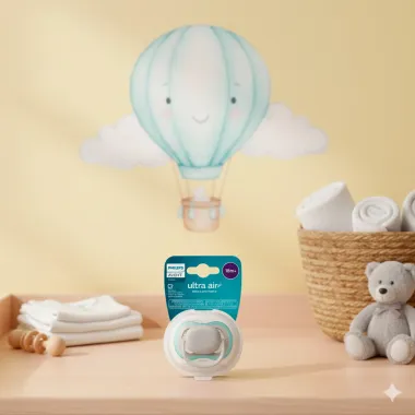 Chupeta Philips Avent Ultra Air 18+ Meses Cor Cinza e Verde 1 Unidade
