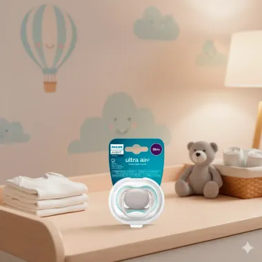 Chupeta Philips Avent Ultra Air 18+ Meses Cor Cinza e Verde 1 Unidade
