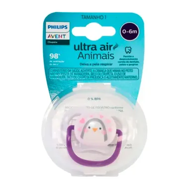 Chupeta Philips Avent Ultra Air Animais Tamanho 1 de 0 a 6 Meses Menina Sortidos1 Unidade