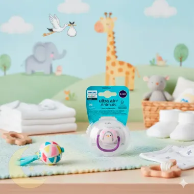 Chupeta Philips Avent Ultra Air Animais Tamanho 1 de 0 a 6 Meses Menina Sortidos1 Unidade
