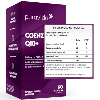 Coezima Q10+ 200mg com 60 Cápsulad Softgel