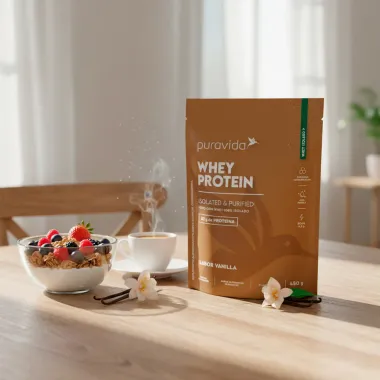 Whey Protein Puravida Isolated e Purified Sabor Vanilla com 22g de Proteína 450g