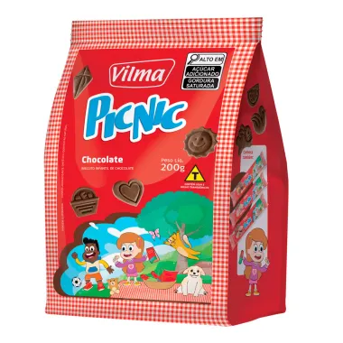 Biscoito Vilma Picnic Sabor Chocolate 200g