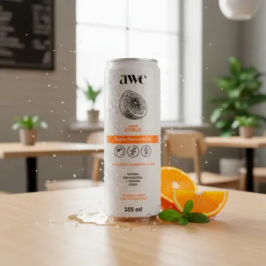 Awe Suplemento Alimentar Líquido Sabor Citrus Zero Açúcares 355ml