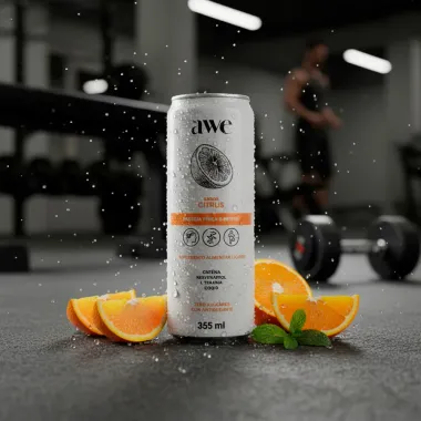 Awe Suplemento Alimentar Líquido Sabor Citrus Zero Açúcares 355ml