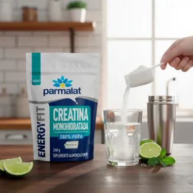 Creatina Monohidratada Parmalat EnergyFit 100% Pura Pó Sachê 240g