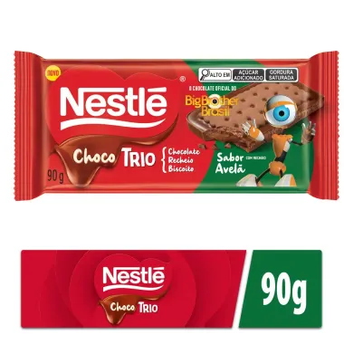 ChocoTrio Nestlé Sabor Avelã 90g