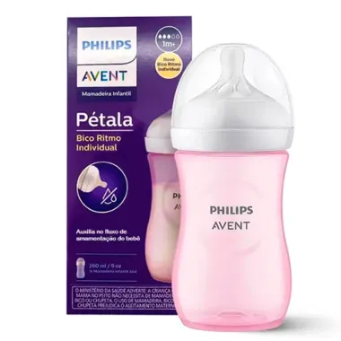 Mamadeira Philips Avent Pétala 1+ Meses Rosa 260ml