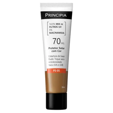 Protetor Solar com Cor Principia PS-05 FPS 70 Cor 5.0 30ml