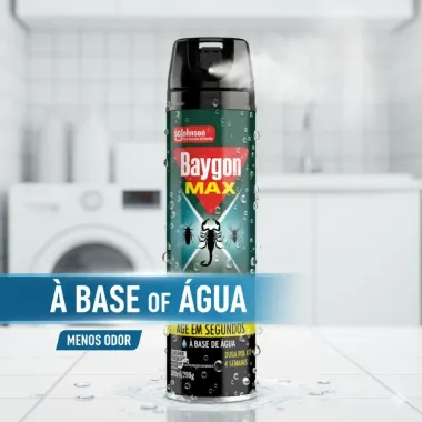 Baygon Max Escorpião Baratas Aranhas e Formigas Aerosol 360ml