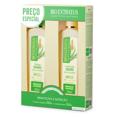 Shampoo+ Condicionador Bioextratus Cachos Hidratação e Nutrição Preço Especial 250ml cada