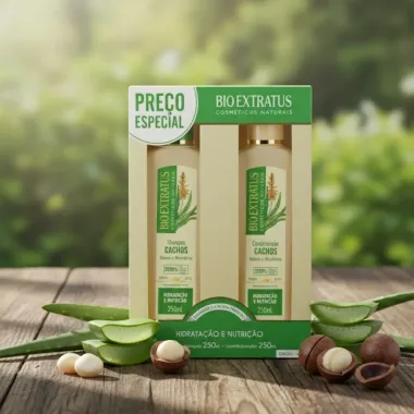 Shampoo+ Condicionador Bioextratus Cachos Hidratação e Nutrição Preço Especial 250ml cada