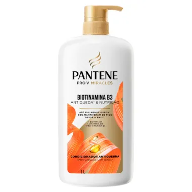 Condicionador Antiquebra Pantene Pro-V Miracles Biotinamina B3 Antiqueda e Nutrição 1L