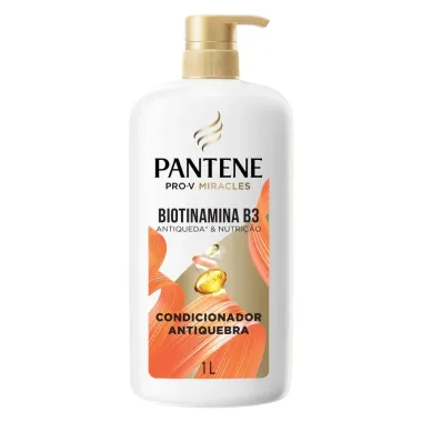 Condicionador Antiquebra Pantene Pro-V Miracles Biotinamina B3 Antiqueda e Nutri&ccedil;&atilde;o 1L