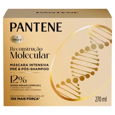 Máscara Intensiva Pré e Pós Shampoo Pantene Pro-V Reconstrução Molecular Bond Repair 270ml