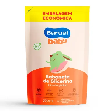 Sabonete Líquido Baruel Baby Glicerina Embalagem Econômica Refil 700ml