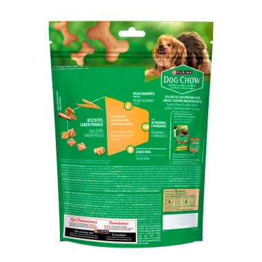 Biscoito para Cães Dog Chow Adultos Minis e Pequenos Sabor Frango 500g