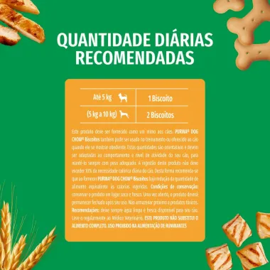 Biscoito para C&atilde;es Dog Chow Adultos Minis e Pequenos Sabor Frango 500g