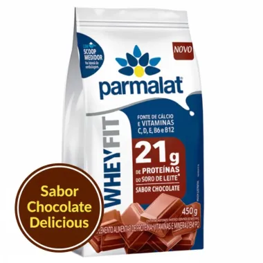 Whey Pó Parmalat Fit Sabor Chocolate 450g