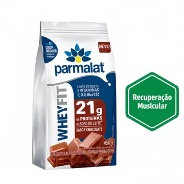 Whey Pó Parmalat Fit Sabor Chocolate 450g