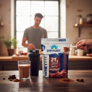 Whey P&oacute; Parmalat Fit Sabor Chocolate 450g