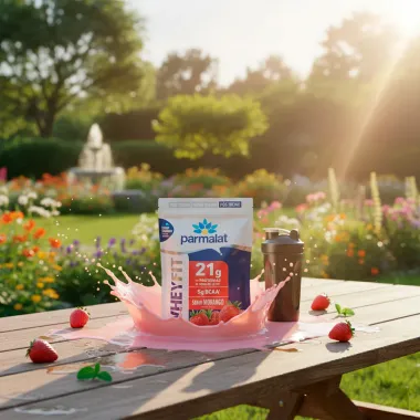 Whey Parmalat Fit Sabor Morango com 21g de Prote&iacute;na e 5g de BCAA 450g