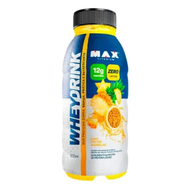Whey Drink Max Titanium Sabor Frutas Amarelas Zero Lactose 300ml