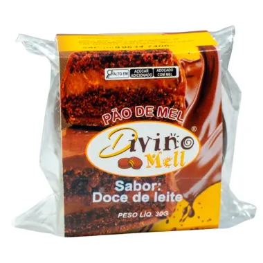 Pao de Mel Divino Mell Sabor Doce de Leite 30g