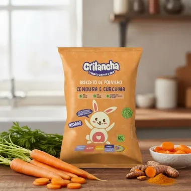 Biscoito de Polvilho Crilancha Cenoura e Cúrcuma 40g