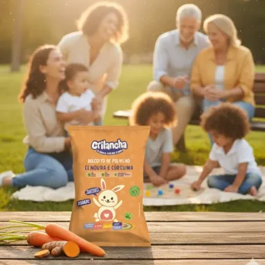 Biscoito de Polvilho Crilancha Cenoura e Cúrcuma 40g