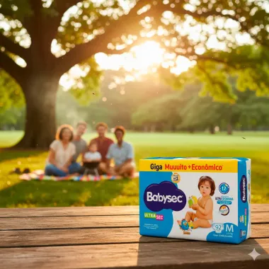 Fralda Babysec Ultrasec Giga Tamanho M 92 Unidades Descartáveis