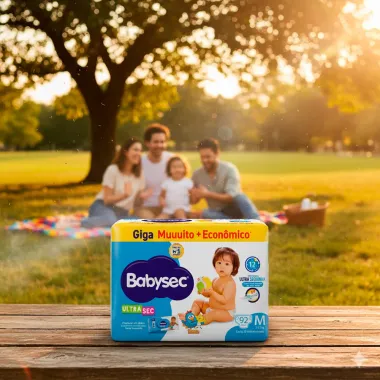 Fralda Babysec Ultrasec Giga Tamanho M 92 Unidades Descartáveis
