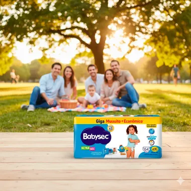 Fralda Babysec Ultrasec Giga Tamanho XXXG 64 Unidades Descartáveis