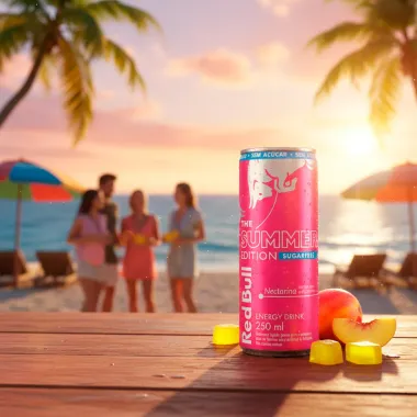 Energético Red Bull The Summer Edition Sabor Nectarina Zero Açúcar 250ml