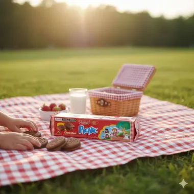 Biscoito Recheado Vilma Picnic Chocolate Com Recheio De Chocolate 125G