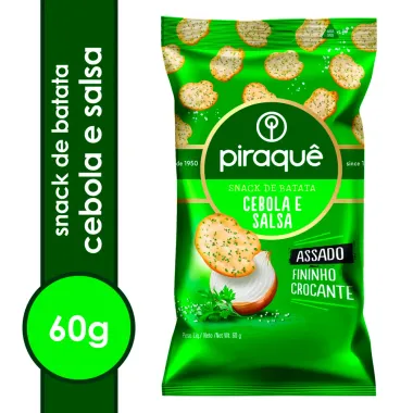 Snack de Batata Piraquê Sabor Cebola e Salsa 60g