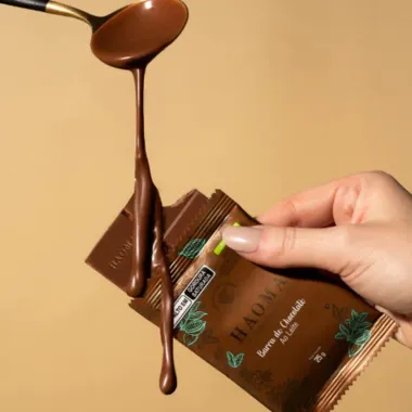 Barra de Chocolate Haoma Ao Leite Zero Adi&ccedil;&atilde;o de A&ccedil;ucares Linha Stevia 25g