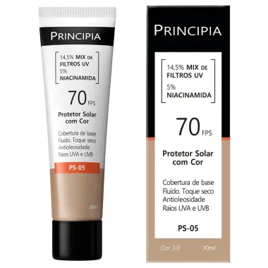 Protetor Solar Com Cor Principia Ps-05 Fps70 Cor 3.0 30Ml