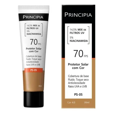 Protetor Solar Com Cor Principia Ps-05 Fps70 Cor 4.0 30Ml