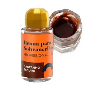 Tintura Henna para Sobrancelhas Della & Delle Castanho Escuro 1,5g