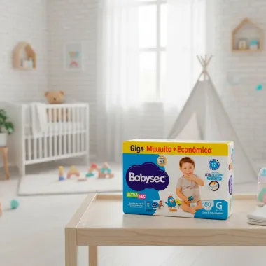 Fralda Babysec Ultrasec Giga Tamanho G 80 Unidades Descartáveis