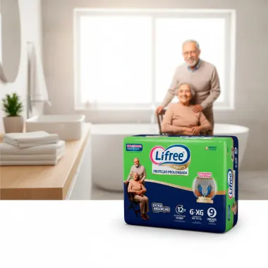Roupa Íntima Lifree Pants Proteção Prolongada Extra Absorção Tamanho G/XG Unissex 9 Unidades