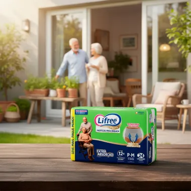 Roupa Íntima Lifree Pants Proteção Prolongada Extra Absorção Tamanho P/M Unissex 24 Unidades