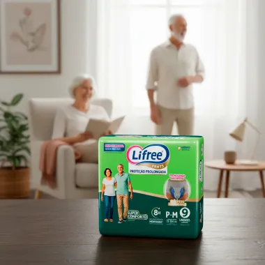 Roupa Íntima Lifree Pants Proteção Prolongada Super Conforto Tamanho P/M Unissex 9 Unidades