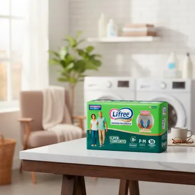 Roupa Íntima Lifree Pants Proteção Prolongada Super Conforto Tamanho P/M Unissex 16 Unidades