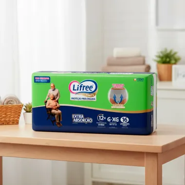 Roupa Íntima Lifree Pants Tamanho G/XG Proteção Prolongada Extra Absorção Unissex 16 Unidades