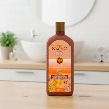 Condicionador Antiqueda T&iacute;o Nacho Efeito Antigrisalho Geleia Real e Henna Eg&iacute;pcia 415ml