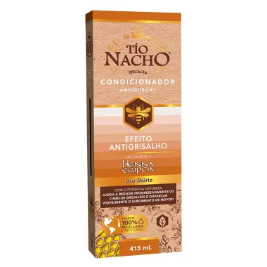 Condicionador Antiqueda T&iacute;o Nacho Efeito Antigrisalho Geleia Real e Henna Eg&iacute;pcia 415ml