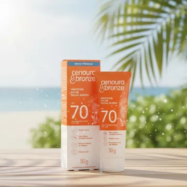 Protetor Solar Facial Diário Cenoura & Bronze Toque Seco N70 50g